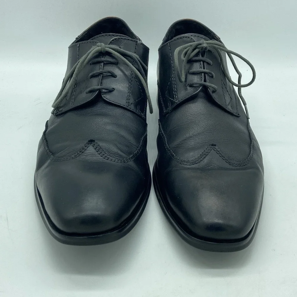 Kenneth Cole Dress Shoes Men's 10.5M Oxford Lace-Up Black Office Classic Dadcore